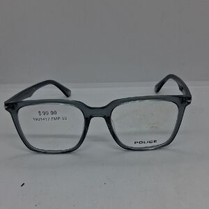 NWT Rxable Mens Police VLPT61K Transparent Blue Eyeglass Frames